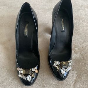 Dolce and Gabbana Patent Black Pumps